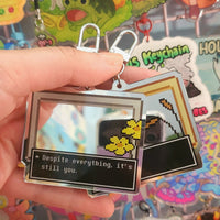 Despite Everything Mirror Keychain