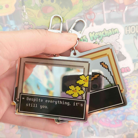 Despite Everything Mirror Keychain
