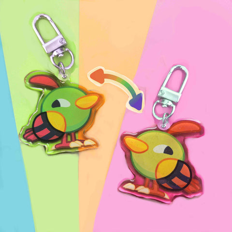 poke bird keychain