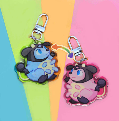 poke cow keychain