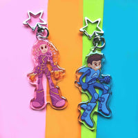 shark and lava keychains