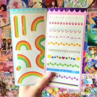 transparent art deco sticker sheets