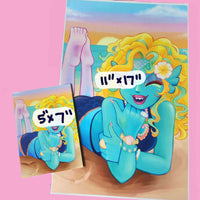 mermaid print - poster