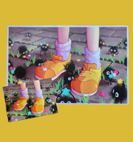 yellow shoes print - poster