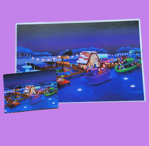 night market print - poster