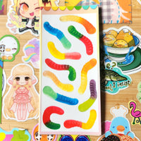 gummy candy sticker sheets