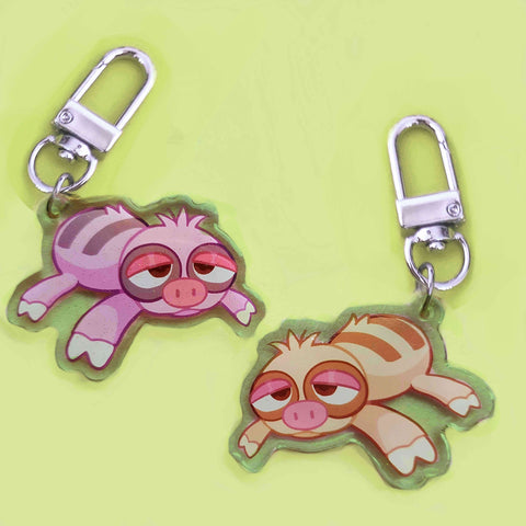 poke sloth keychain