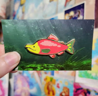lake fish enamel pins