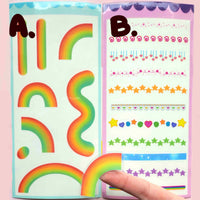 transparent art deco sticker sheets