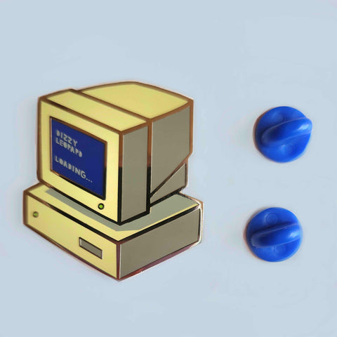 computer enamel pin