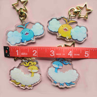 poke bird keychains