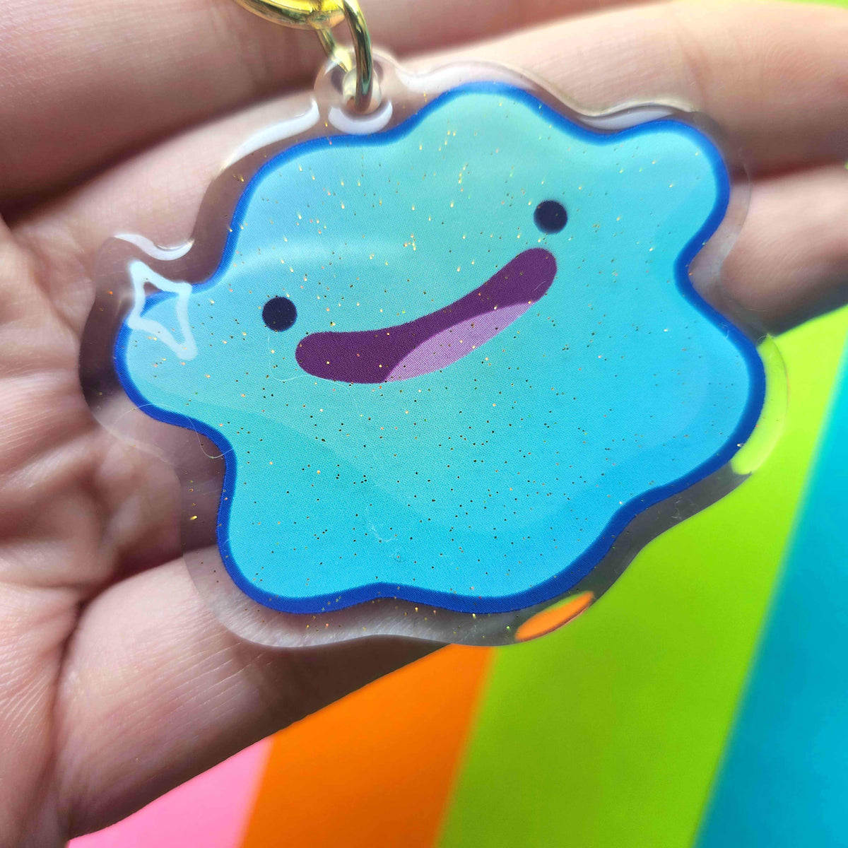 poke mirror keychain| Dizzy Leopard Shop