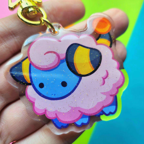 poke sheep keychain