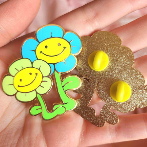 flower enamel pin