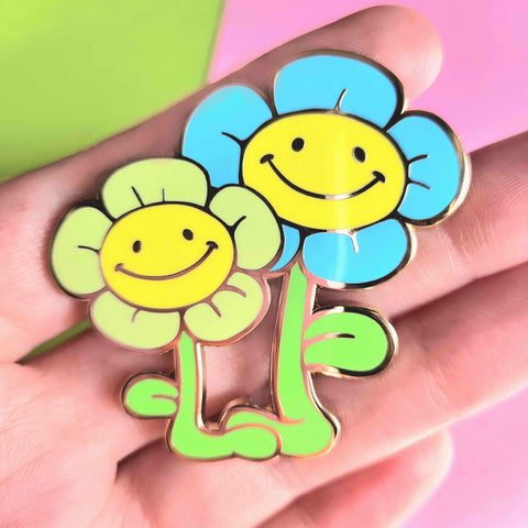 flower enamel pin