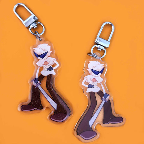 dirk glitter keychain