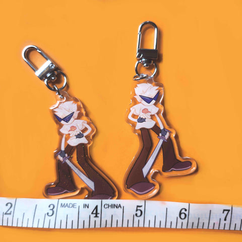 dirk glitter keychain