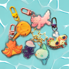 ocean creature keychains