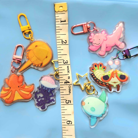 ocean creature keychains