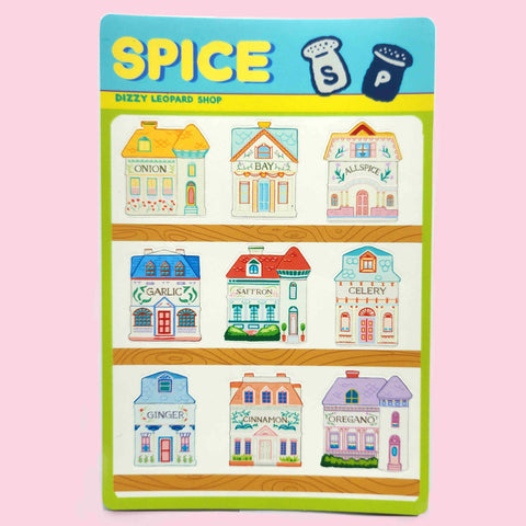 spice house sticker sheet