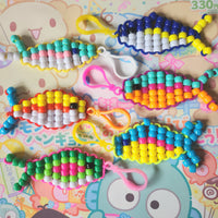 beaded fish keychains