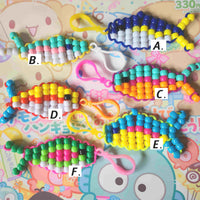 beaded fish keychains