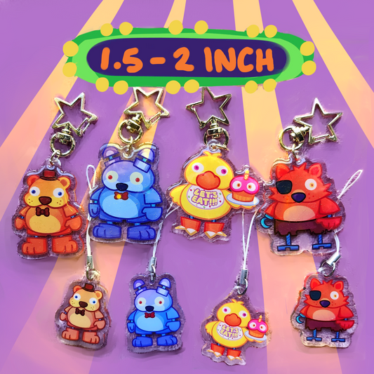 Fnaf Keychains and Phone Charms