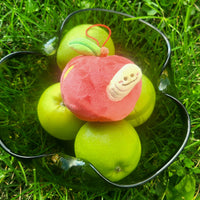 apple plush keychain