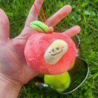 apple plush keychain