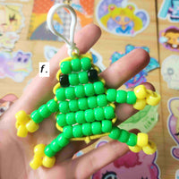 beaded frog keychains