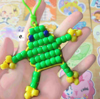 beaded frog keychains