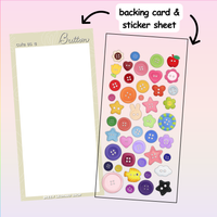 puffy button sticker sheet