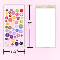 puffy button sticker sheet