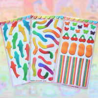 puffy candy sticker sheets