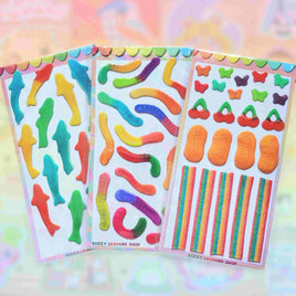 puffy candy sticker sheets