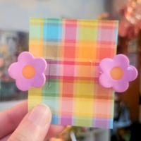 mini flower hair clips