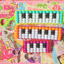 beaded piano keychains