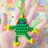 beaded frog keychains