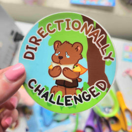 directionally challeneged sticker