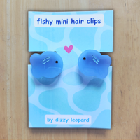 mini fishy hair clips