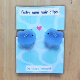 mini fishy hair clips