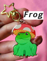 frog axolotl keychains