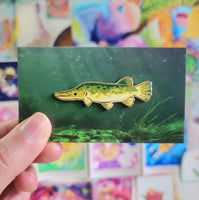 lake fish enamel pins