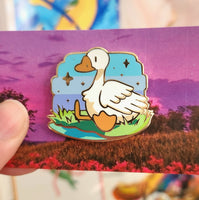 goose enamel pin