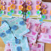 mini fishy hair clips