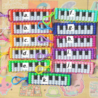 beaded piano keychains