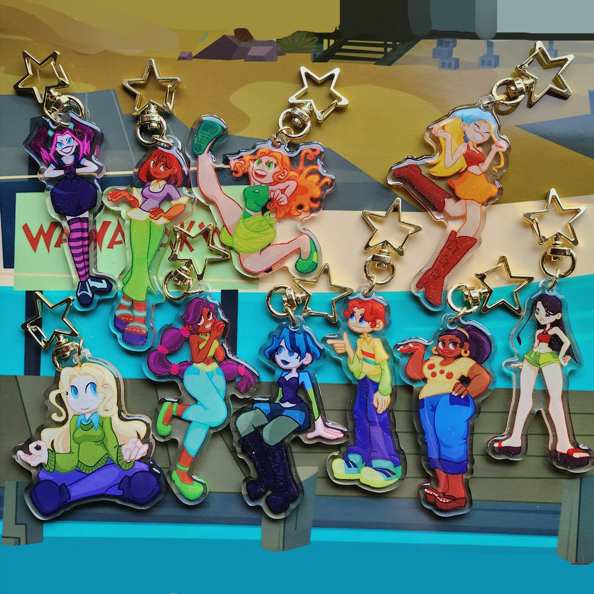 total drama keychains| Dizzy Leopard Shop