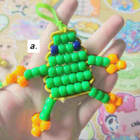 beaded frog keychains