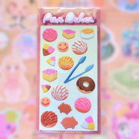 puffy pan dulce sticker sheet       40d659.myshopify.com