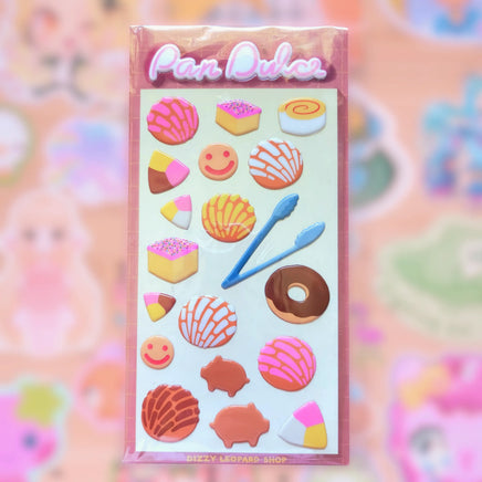 puffy pan dulce sticker sheet       40d659.myshopify.com